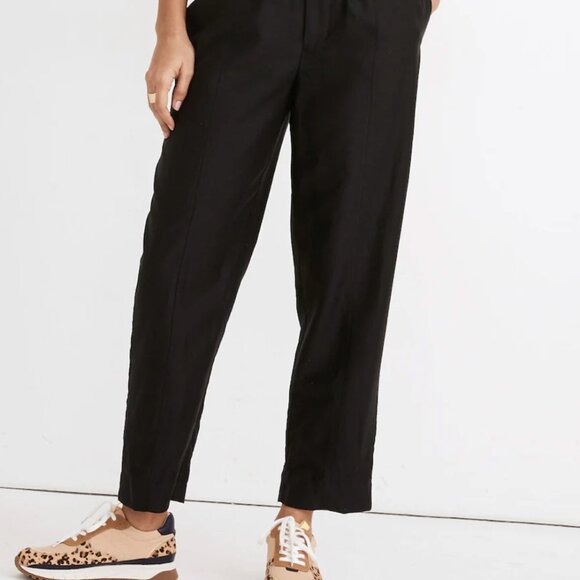 Madewell Women's Size XXS Black Tapered Huston Pull On Crop Pants - Picture 7 of 7